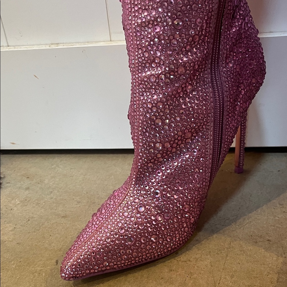 Dazzling Jewel Pink Over-the-Knee Thigh High Boots. Vivianne/VIVI 13S1. Size 7.5 - Picture 2 of 7